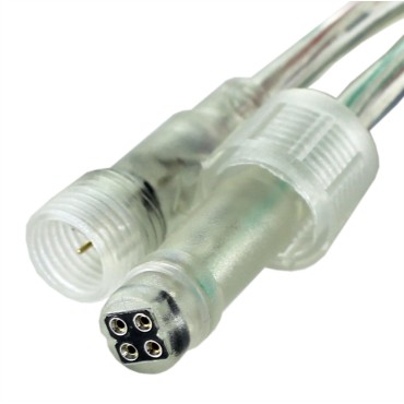 Разъем герметичный с проводом AWG на 4 контакта IP65